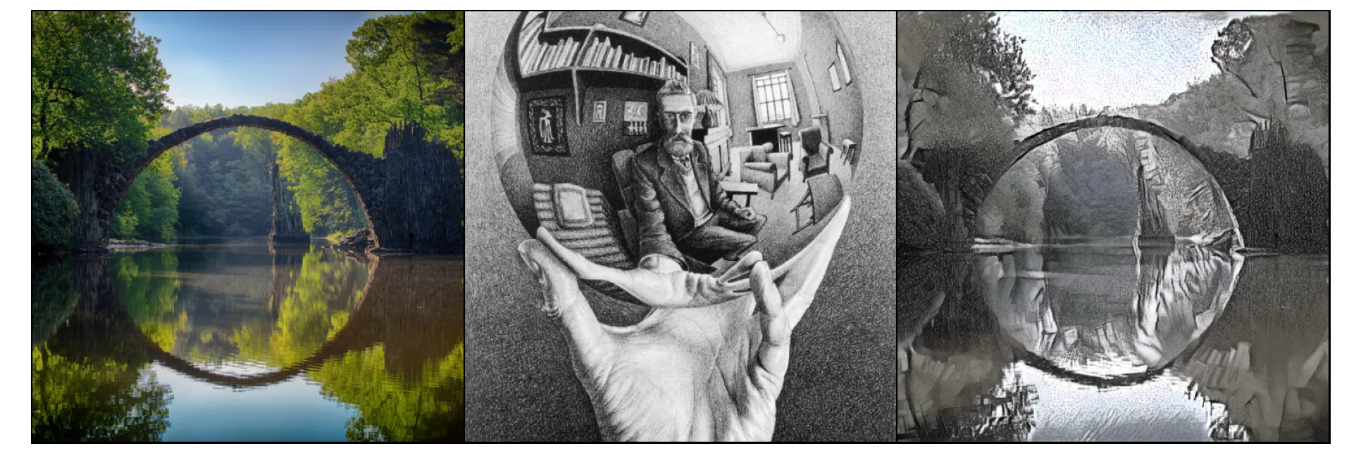 bridge + Hand with Reflecting Sphere