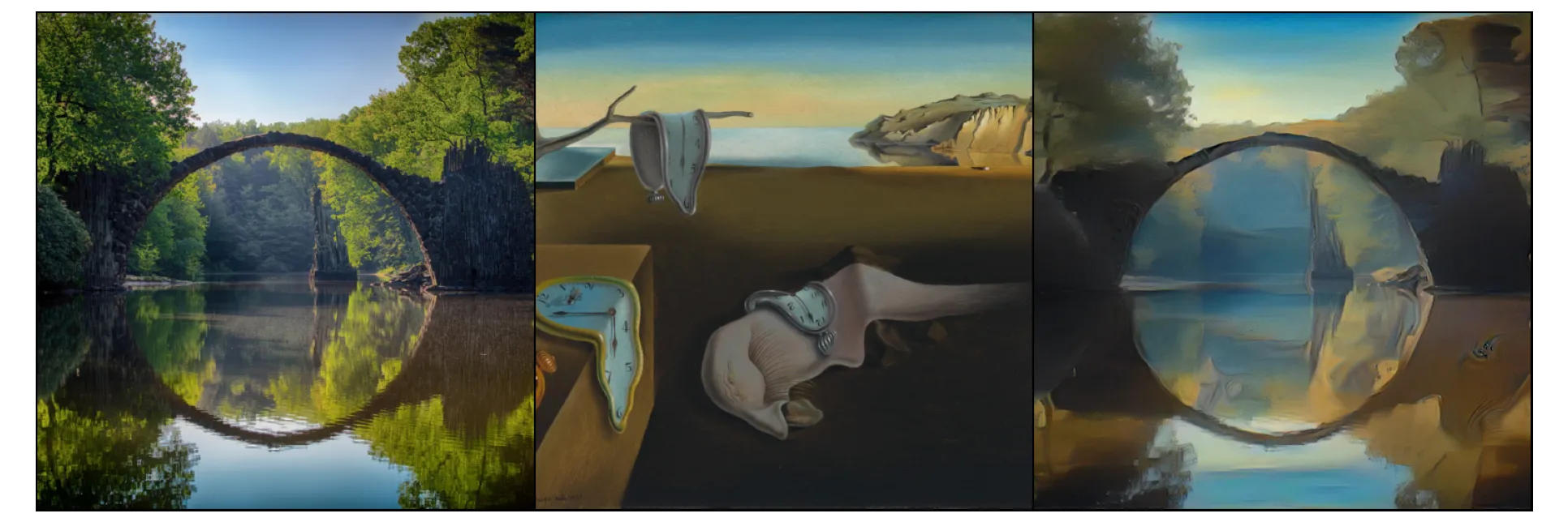 bridge + The Persistence of Memory